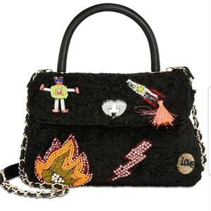 Betsey Johnson Boucle Small Top Handled Handbag